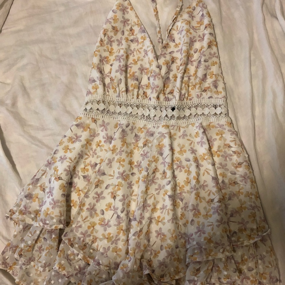 Floral romper dress medium
